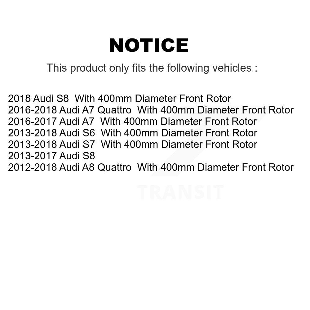 Rotor de frein à disque avant (1 pièce seulement) pour Audi A7 Quattro A8 S6 S7 S8 8-TQ8265