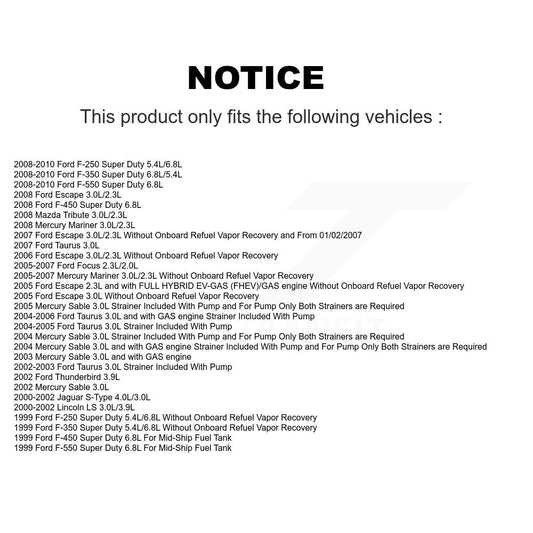 Pompe à carburant électrique, pour Ford Escape F-350 Super Duty Focus F-250 Taurus Mazda LS