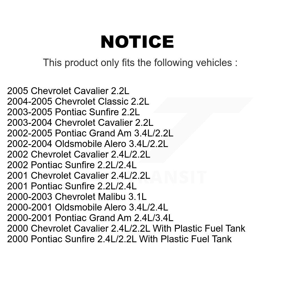 Ensemble de Module de pompe à carburant, pour Pontiac Chevrolet Cavalier Sunfire Grand Am Malib