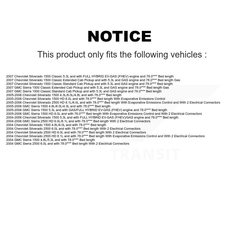 Ensemble de Module de pompe à carburant pour GMC Chevrolet Silverado 1500 Sierra 2500 HD