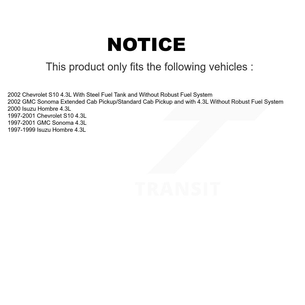 Ensemble de Module de pompe à carburant pour Chevrolet S10 GMC Sonoma Isuzu Hombre AGY-0031031