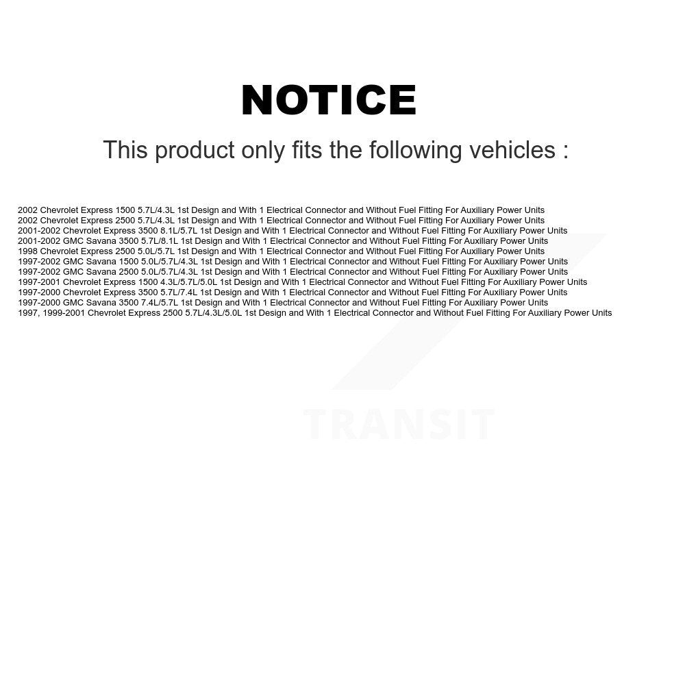 Ensemble de Module de pompe à carburant, pour Chevrolet GMC Express 3500 Savana 2500 1500