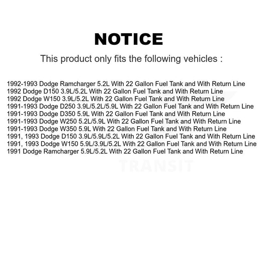 Ensemble de Module de pompe à carburant, pour Dodge W250 D250 D350 W350 D150 W150 Ramcharger