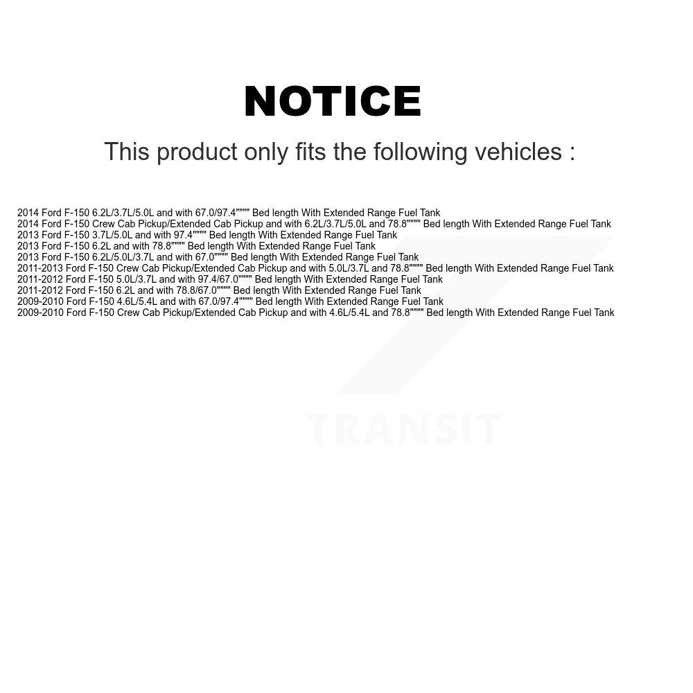 Ensemble de module de pompe à carburant pour Ford F-150 avec réservoir à portée étendue AGY-00310575