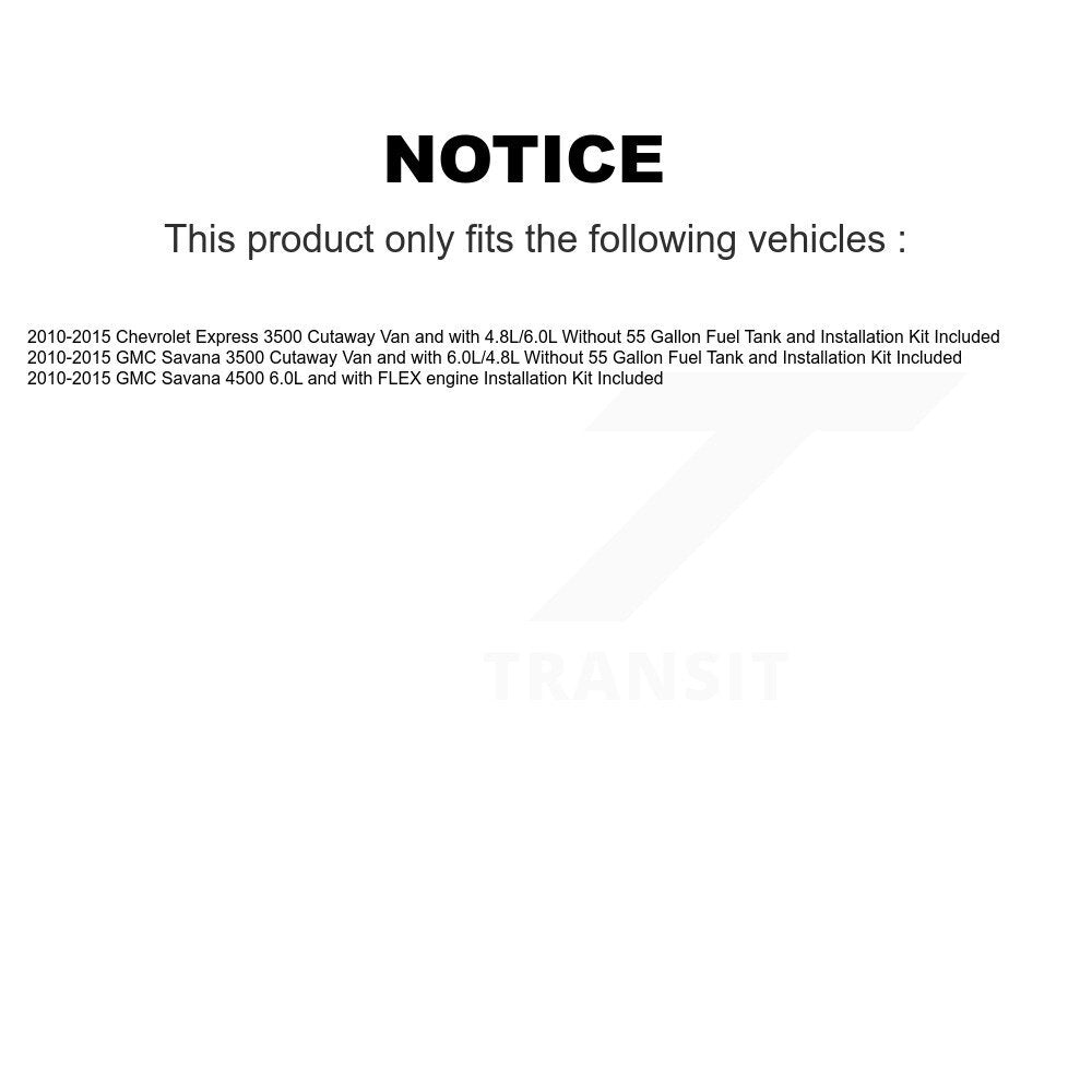 Ensemble de module de pompe à carburant pour GMC Savana 2010 2015 Chevrolet Express 3500 4500