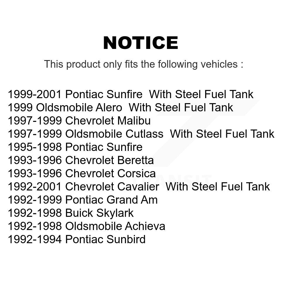 Sangle de réservoir de carburant, pour Chevrolet Cavalier Pontiac Sunfire Malibu Grand Am Sunbird