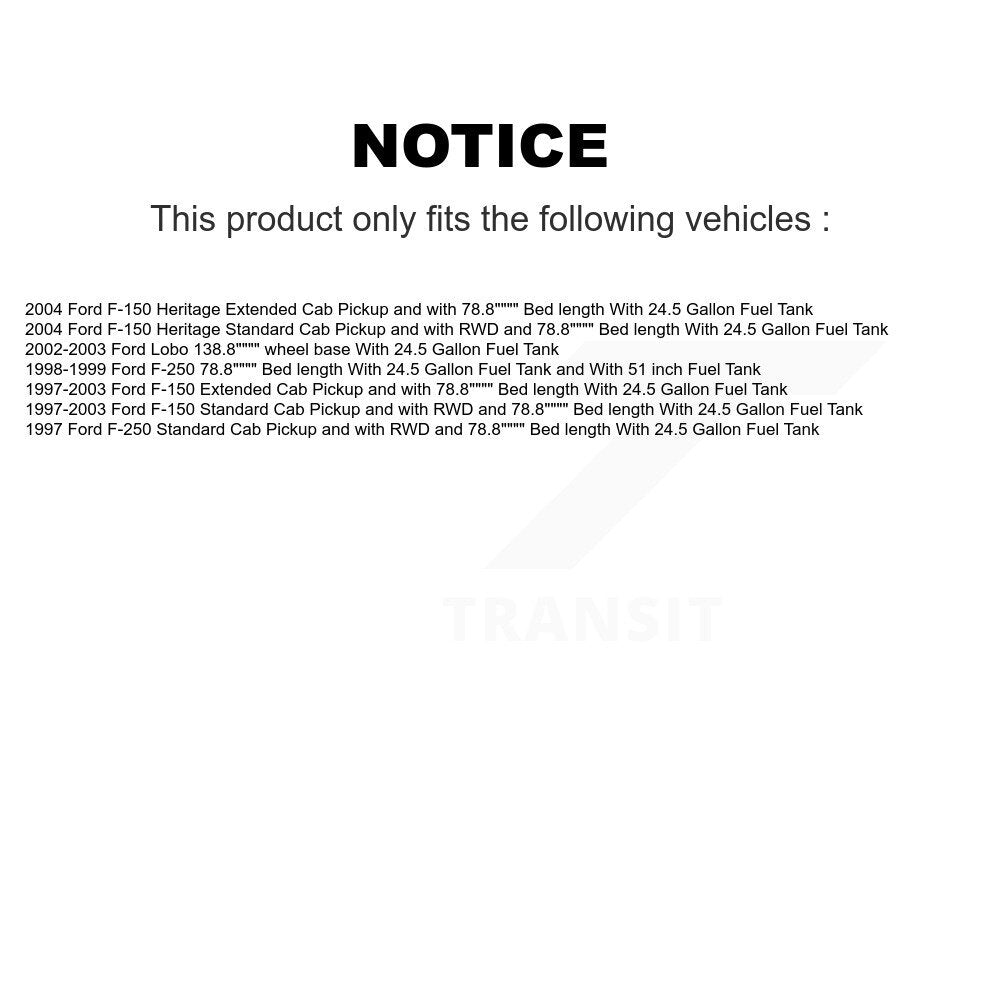 Sangle de réservoir de carburant pour Ford F-150 F-250 Heritage Lobo AGY-01110127