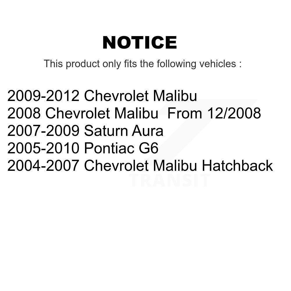 Sangle de réservoir de carburant pour Chevrolet Malibu Pontiac G6 Saturn Aura AGY-01110299