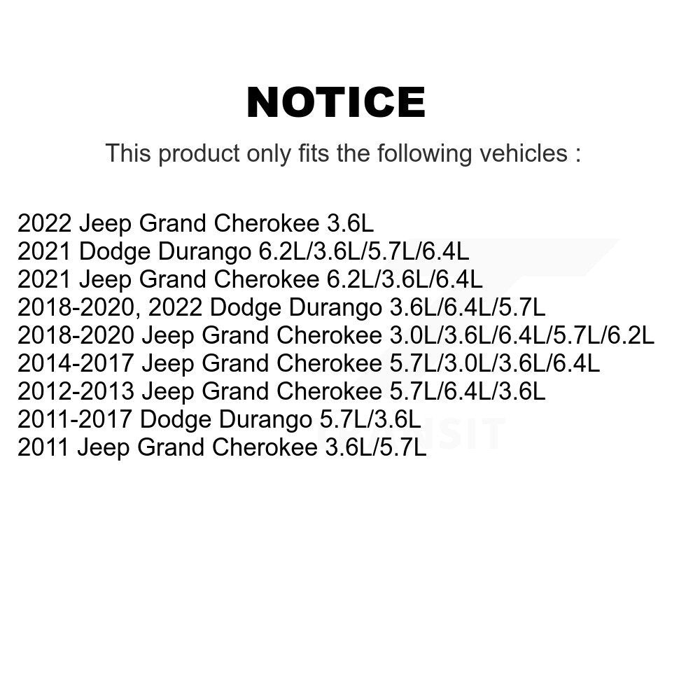 Sangle de réservoir de carburant arrière pour Jeep Grand Cherokee Dodge Durango AGY-4040823