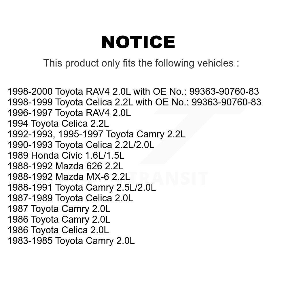 Courroie d'entraînement accessoire pour Toyota Camry RAV4 Celica Honda Civic Mazda 626 MX-6