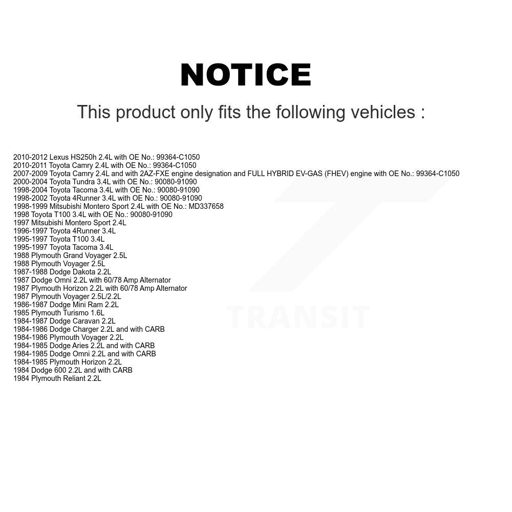 Courroie d'entraînement accessoire pour Toyota Camry 4Runner Tacoma Tundra Lexus HS250h Dodge
