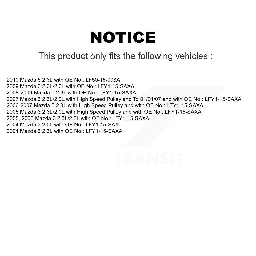 Courroie d'entraînement accessoire de climatisation pour Mazda 3 5 BAN-5PK671F