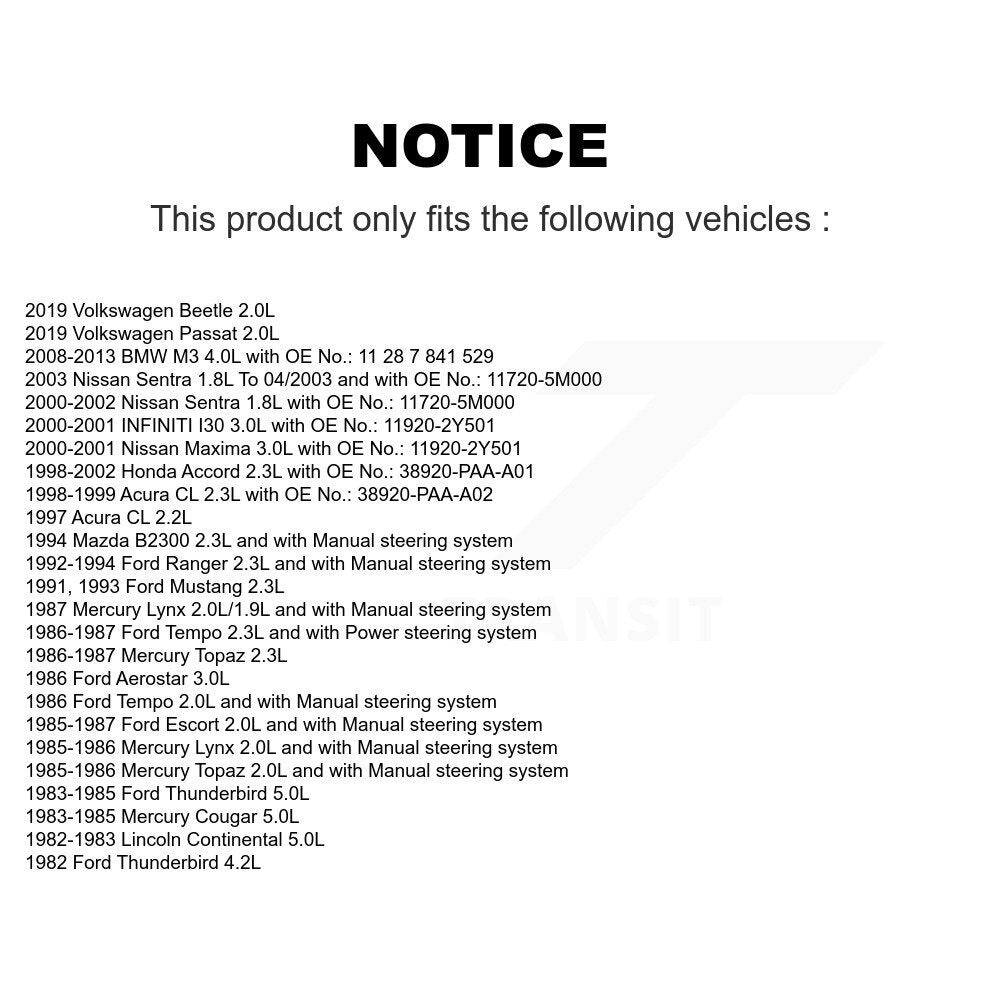 Courroie d'entraînement accessoire pour Honda Accord Ford Nissan Ranger Sentra Volkswagen BMW