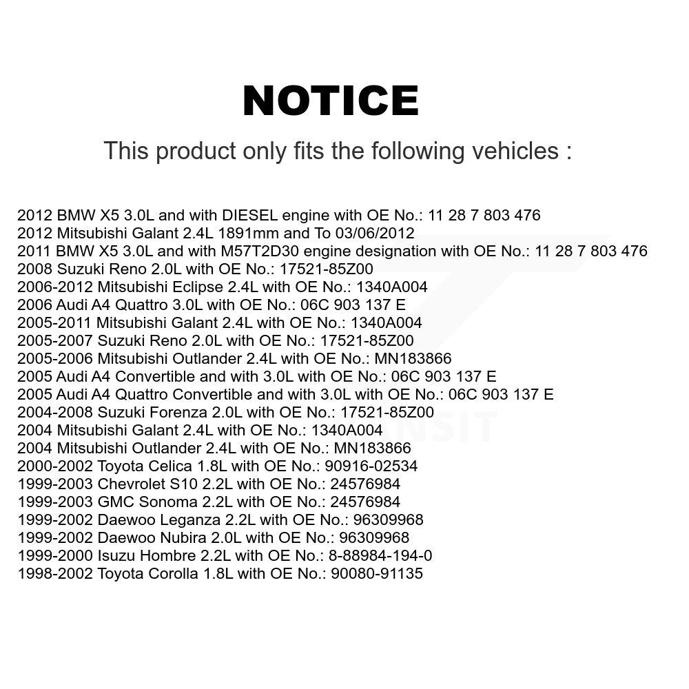 Courroie d'entraînement accessoire pour Toyota Corolla Mitsubishi BMW X5 éclipse Chevrolet S10