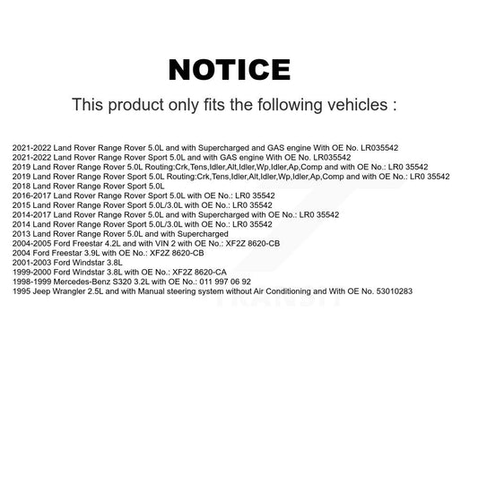 Courroie d'entraînement accessoire pour Land Rover Range Sport Ford Windstar Freestar Jeep S32