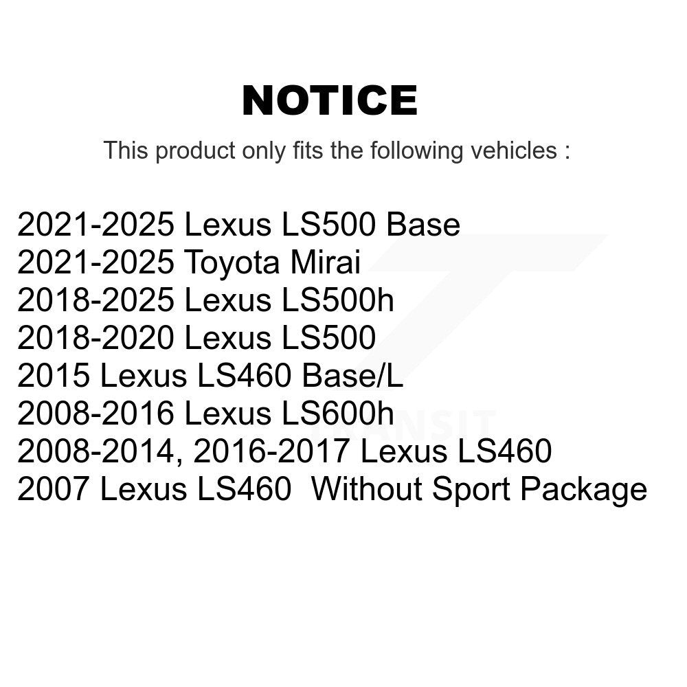 Plaquettes de frein à disque en céramique arrière, pour Lexus LS460 LS500 LS600h Toyota Mirai LS500h