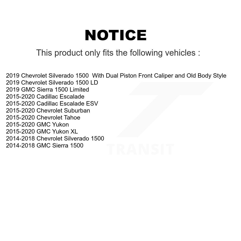 Plaquettes de frein à disque arrière en céramique, pour Chevrolet GMC Silverado 1500 Sierra Tahoe Yuko