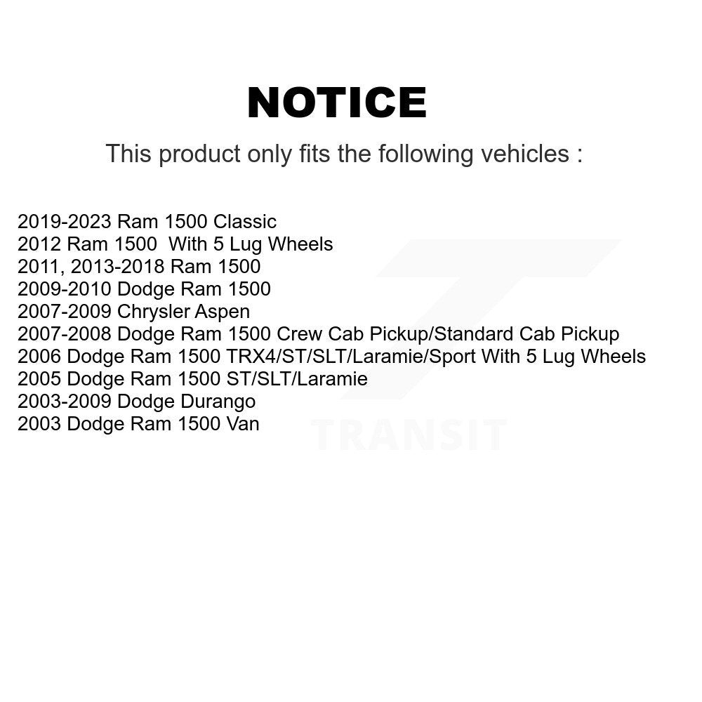 Plaquettes de frein à disque arrière en céramique, pour Ram 1500 Classic Dodge Durango Chrysler Aspen