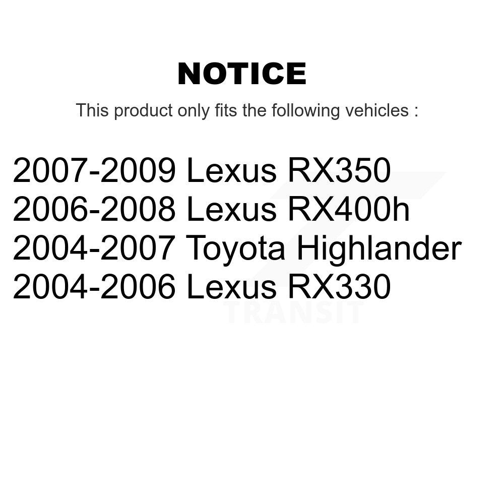 Plaquettes de frein à disque en céramique arrière, pour Lexus RX350 Toyota Highlander RX330 RX400h