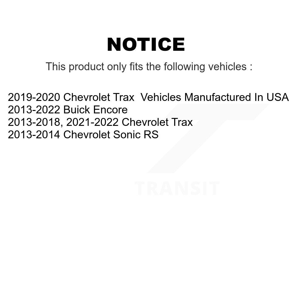 Rotor de frein à disque avant pour Chevrolet Buick Encore Trax Sonic DS1-581025