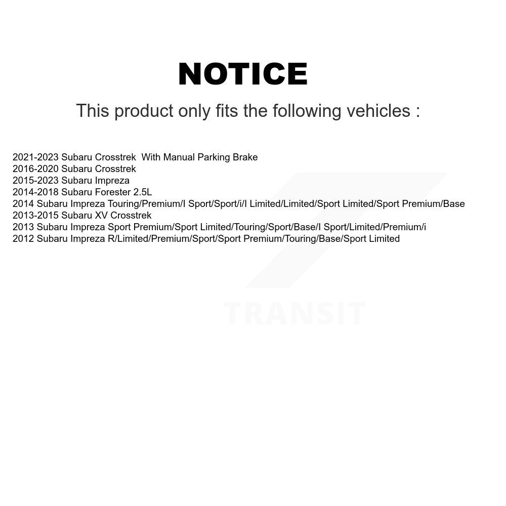 Rotor de frein à disque arrière pour Subaru Crosstrek Impreza Forester XV DS1-980962