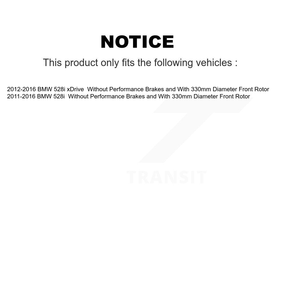 Rotor de frein à disque perforé perforé avant (1 pièce seulement) pour BMW 528i xDrive