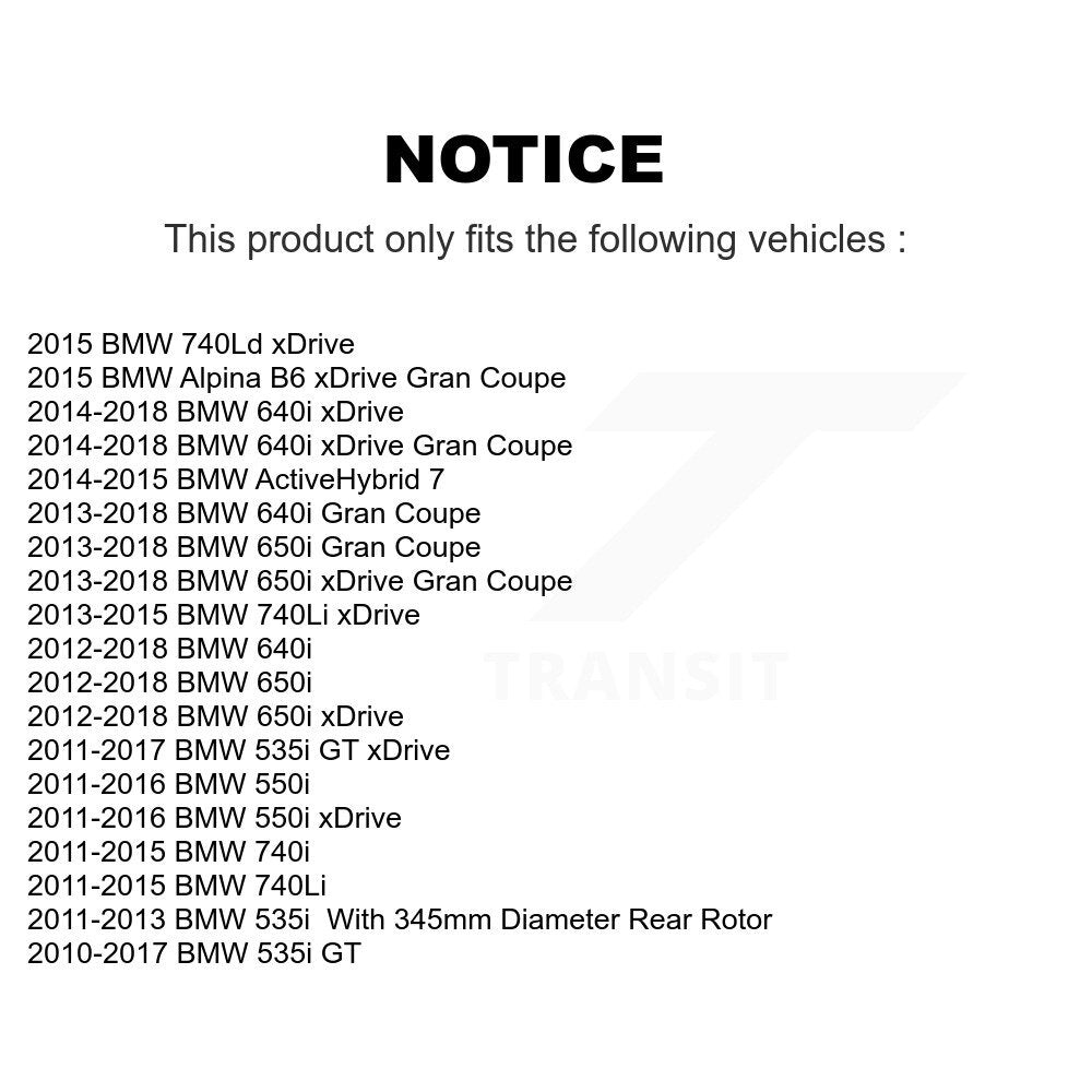 Rotor de frein à disque percé à fente (1 pièce seulement) pour BMW 550i xDrive