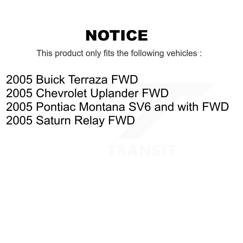 Rotor de frein à disque arrière, pour Pontiac Montana Chevrolet Uplander Buick Terraza Rela