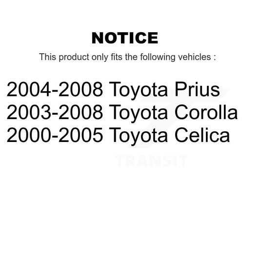 Tambour de frein à revêtement arrière pour Toyota Corolla Prius Celica GCR-9734