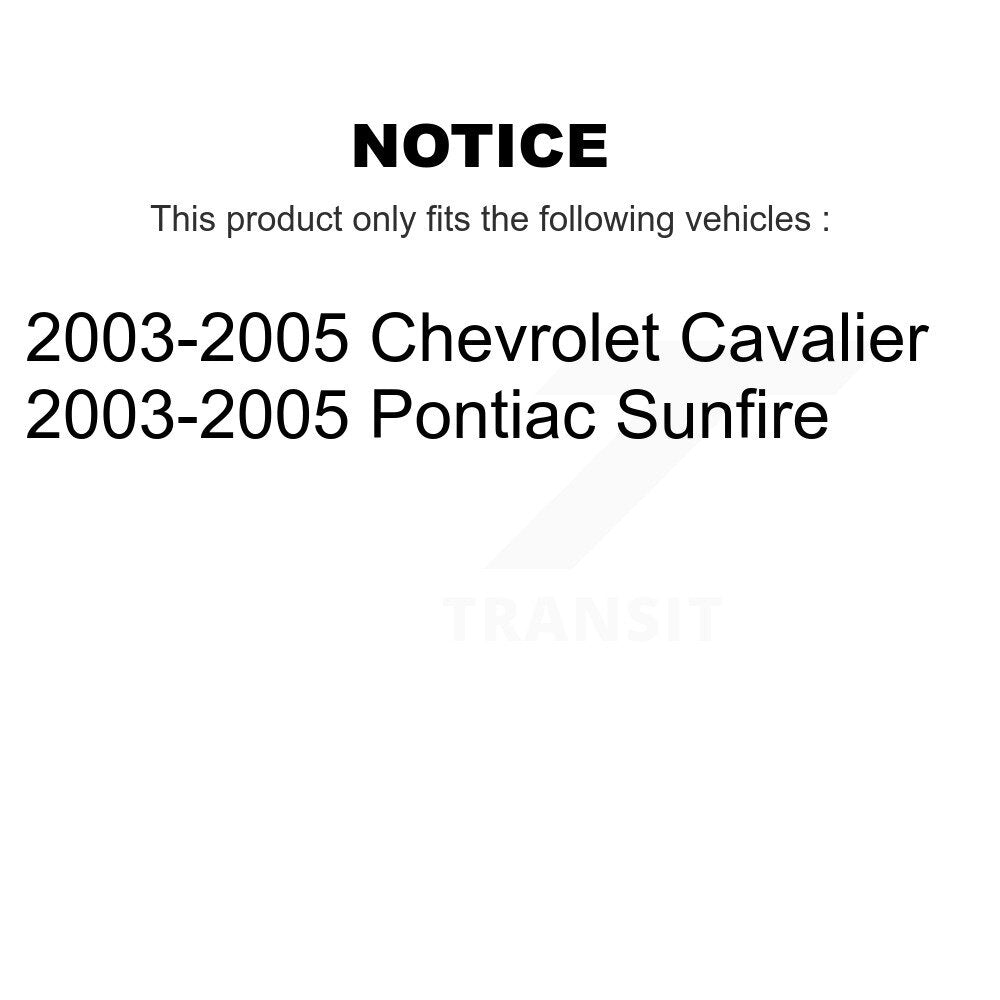 Tambour de frein arrière à revêtement pour Pontiac Sunfire Chevrolet Cavalier GCR-974, 2003 – 2005