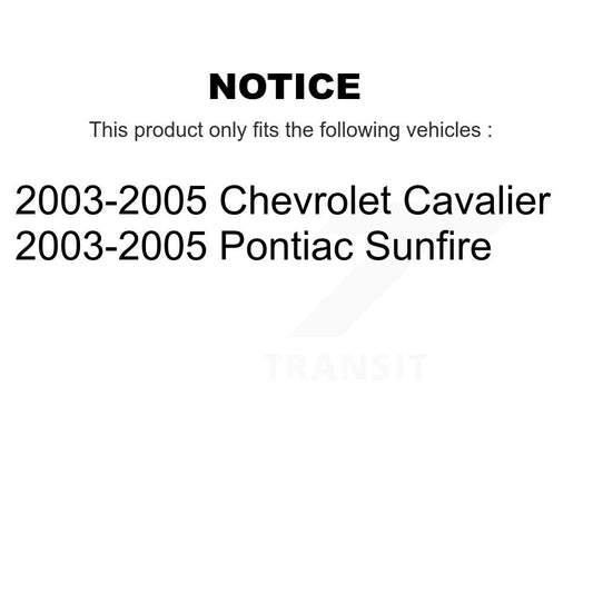 Tambour de frein arrière à revêtement pour Pontiac Sunfire Chevrolet Cavalier GCR-974, 2003 – 2005