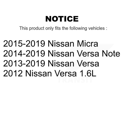 Tambour de frein à revêtement arrière pour Nissan Micra Versa Note GCR-97836
