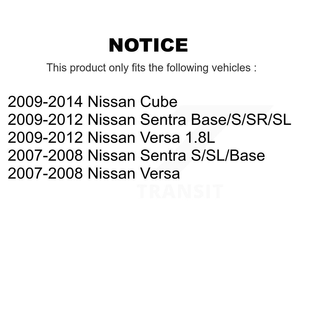 Tambour de frein à revêtement arrière pour Nissan Versa Sentra Cube GCR-9796