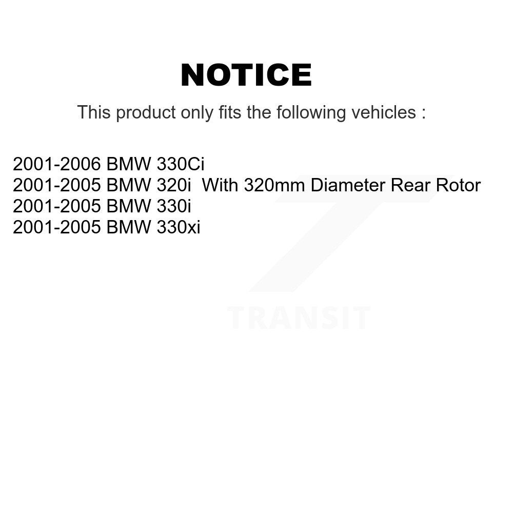 Rotor de frein à disque arrière pour BMW 330Ci 320i 330i 330xi GCR-980126