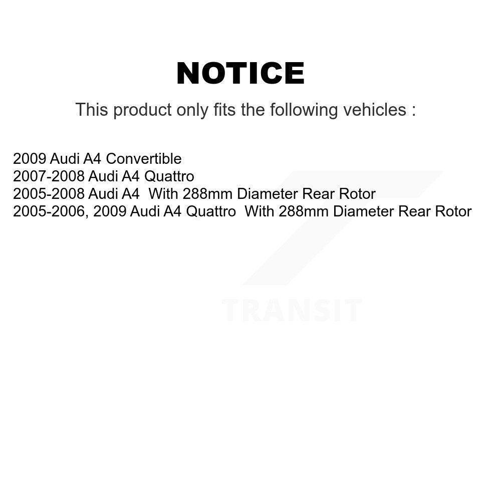 Rotor de frein à disque arrière pour Audi A4 Quattro GCR-980468