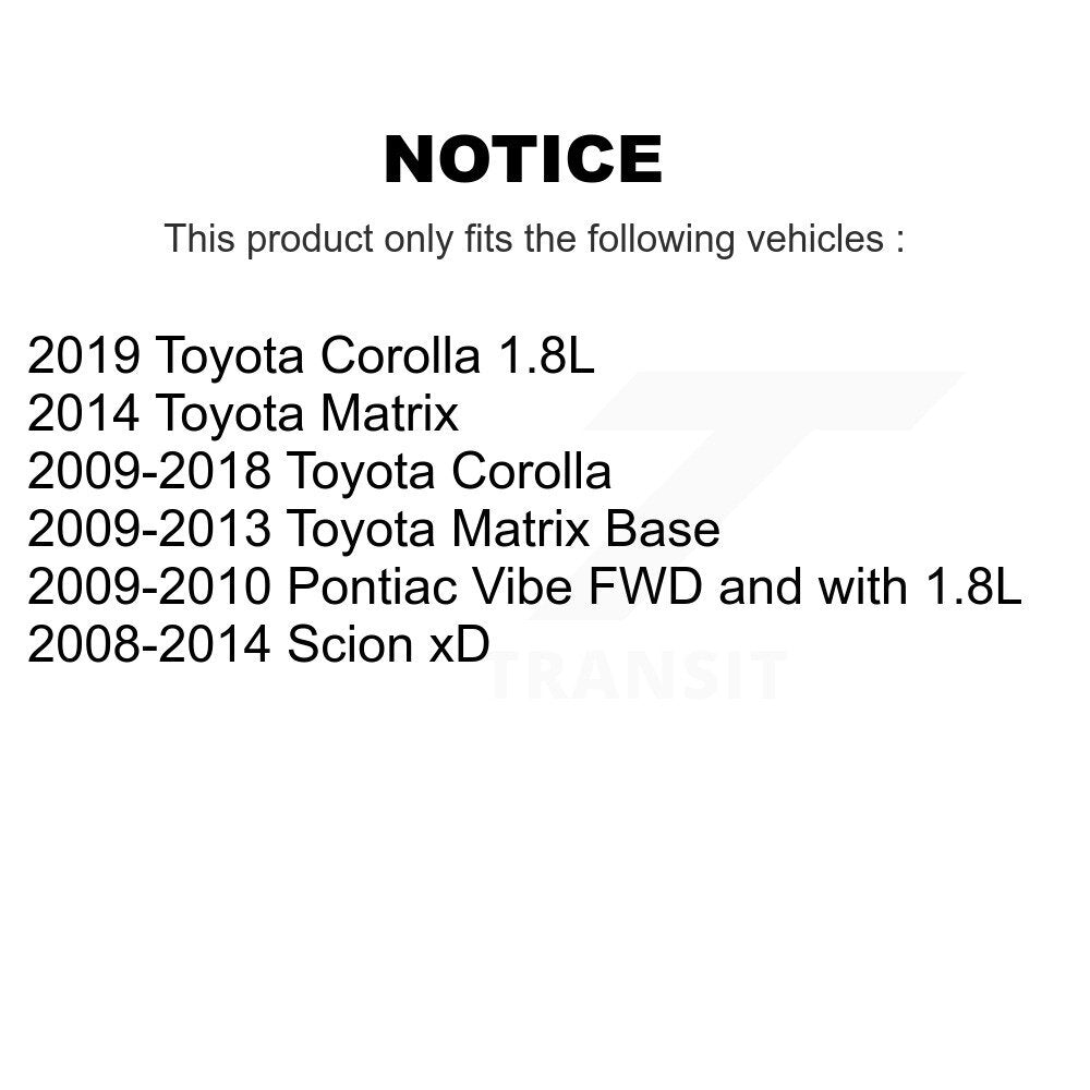 Rotor de frein à disque avant, pour Toyota Corolla Matrix Pontiac Vibe Scion xD