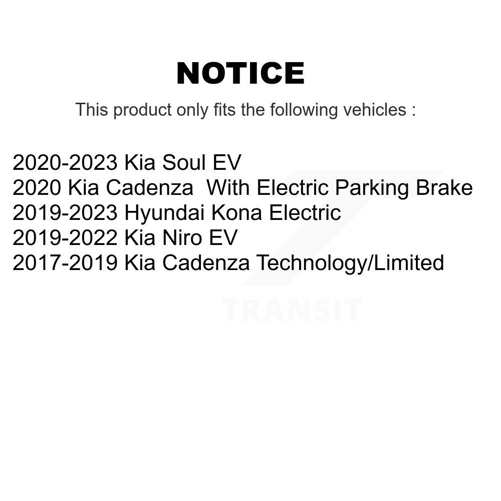 Rotor de frein à disque arrière, pour Hyundai Kona électrique Kia Soul EV Niro Cadenza
