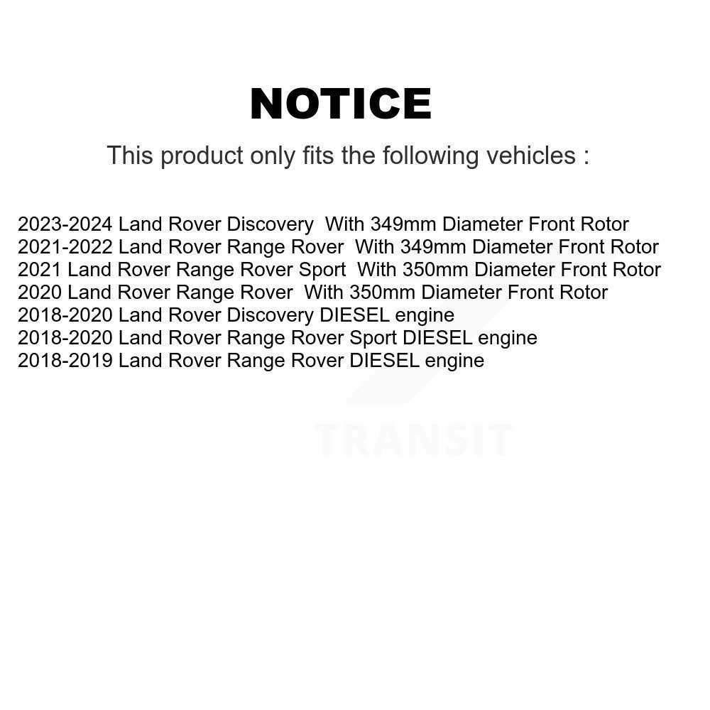Rotor de frein à disque avant pour Land Rover Range Sport Discovery GCR-982438
