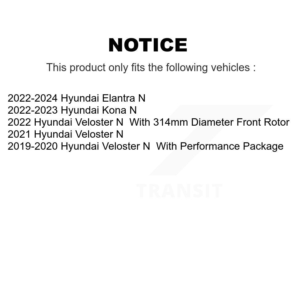 Rotor de frein à disque arrière pour Hyundai Elantra N Veloster Kona GCR-982564