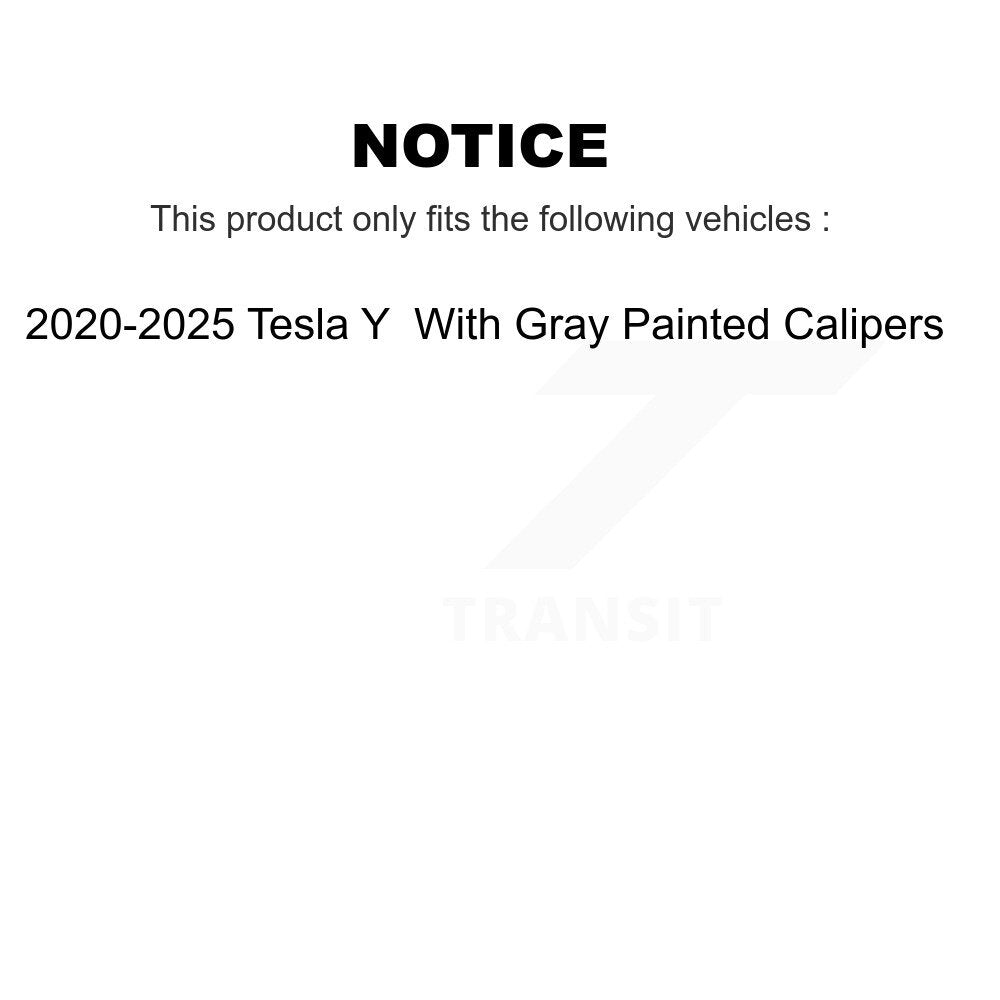 Rotor de frein à disque arrière pour Tesla Y 2020 – 2023, avec étriers peints en gris GCR-G844
