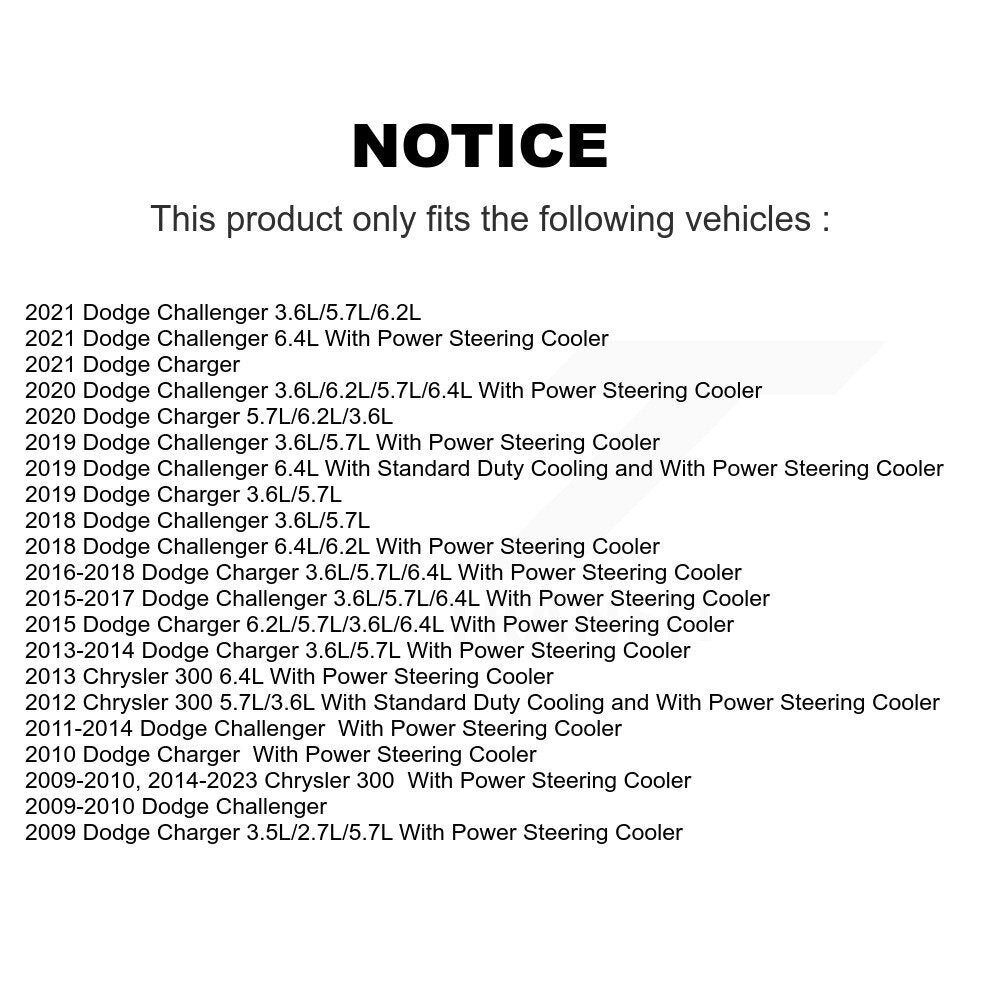 Climatiseur Condenseur AC pour Dodge Chrysler 300 Chargeur Challenger