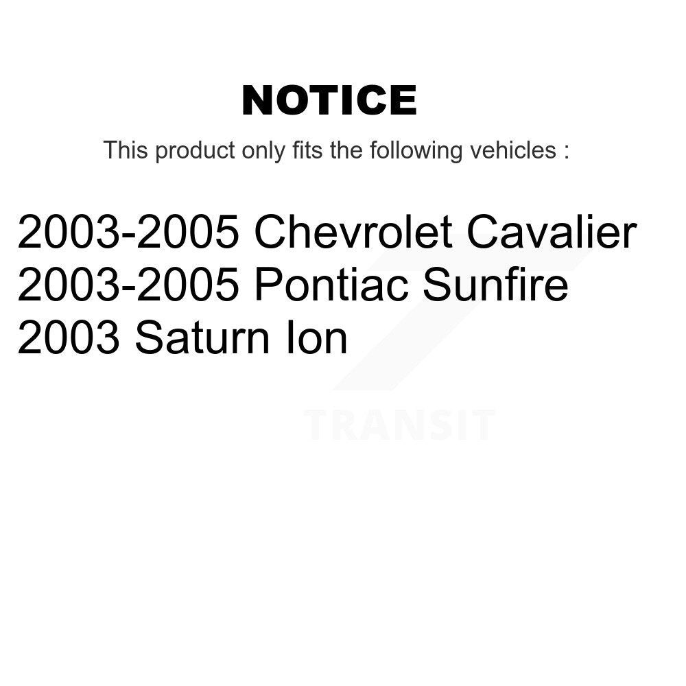 Paire de cylindres de roue de frein à tambour arrière, pour Pontiac Sunfire Chevrolet Cavalier Ion