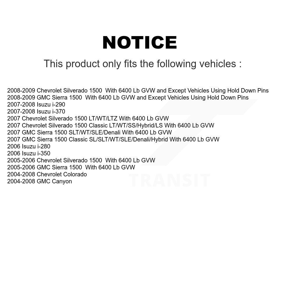 Paire de cylindres de roue de frein à tambour arrière, pour Chevrolet GMC Silverado 1500 Sierra