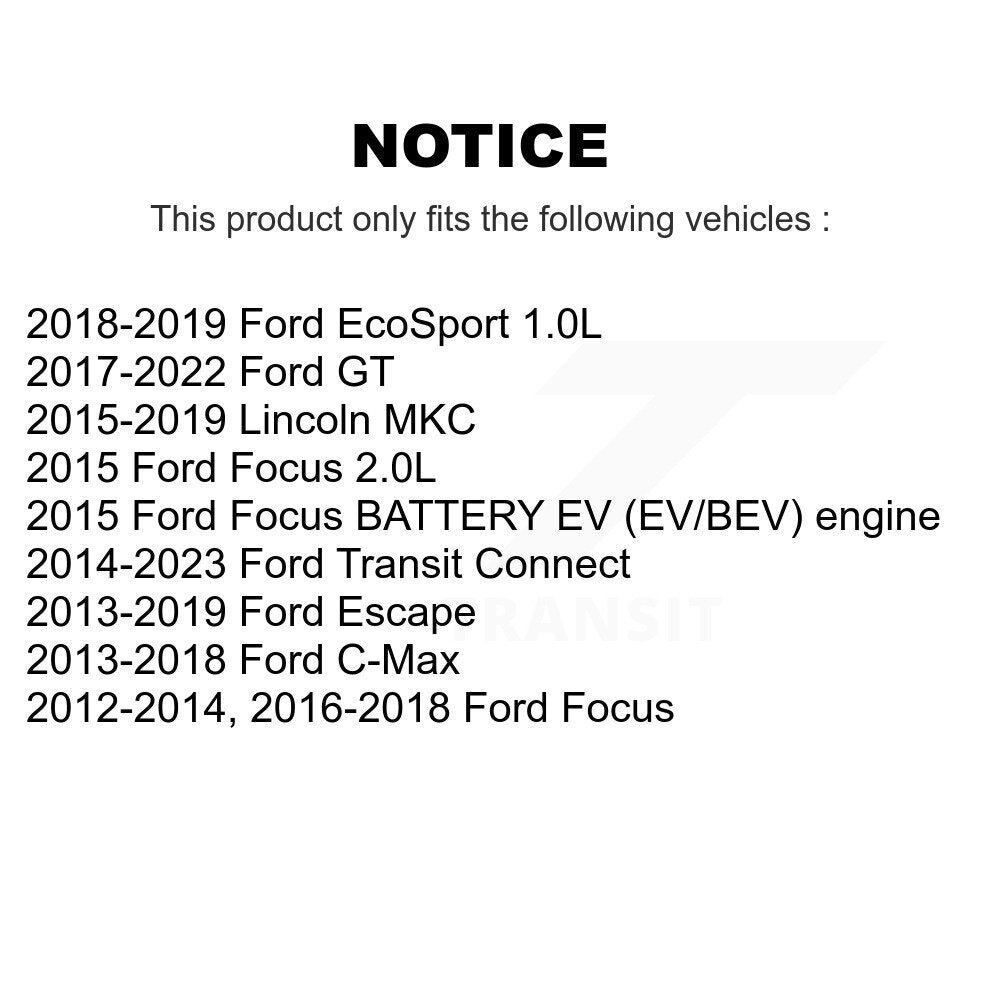 Filtre à air d'habitacle (paquet de 2) pour Ford Escape Focus Transit Connect EcoSport Lincol