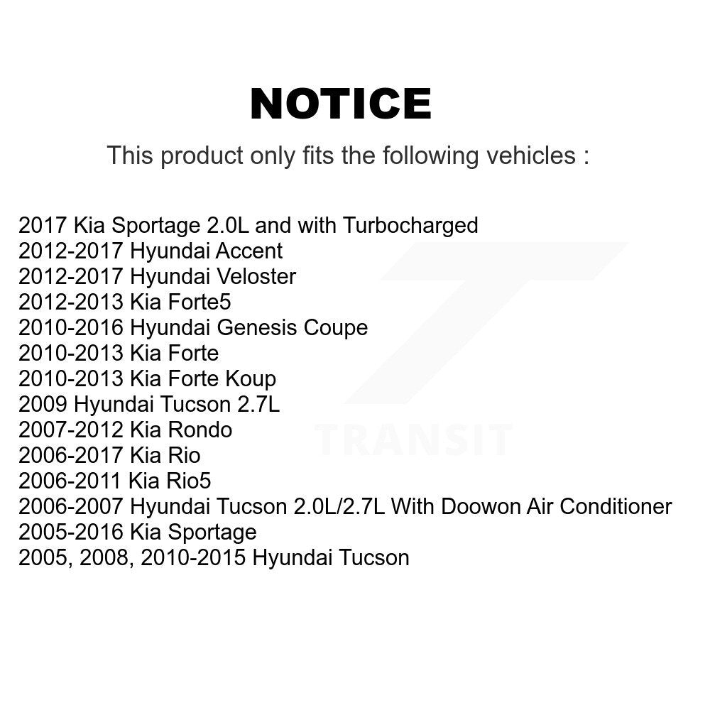 Filtre à air d'habitacle (paquet de 3) pour Hyundai Kia Accent Tucson Rio Sportage Rondo Fort