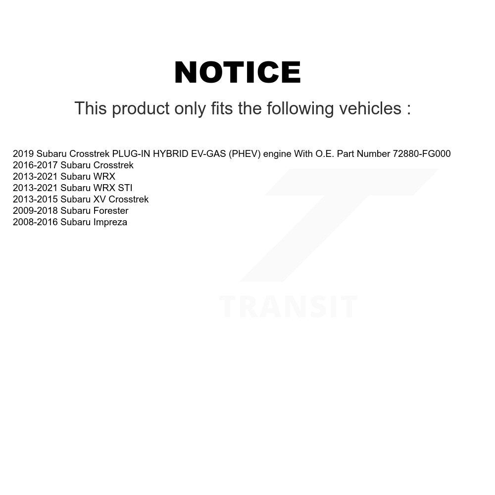 Filtre à air d'habitacle (paquet de 5) pour Subaru Forester Impreza Crosstrek XV WRX STI
