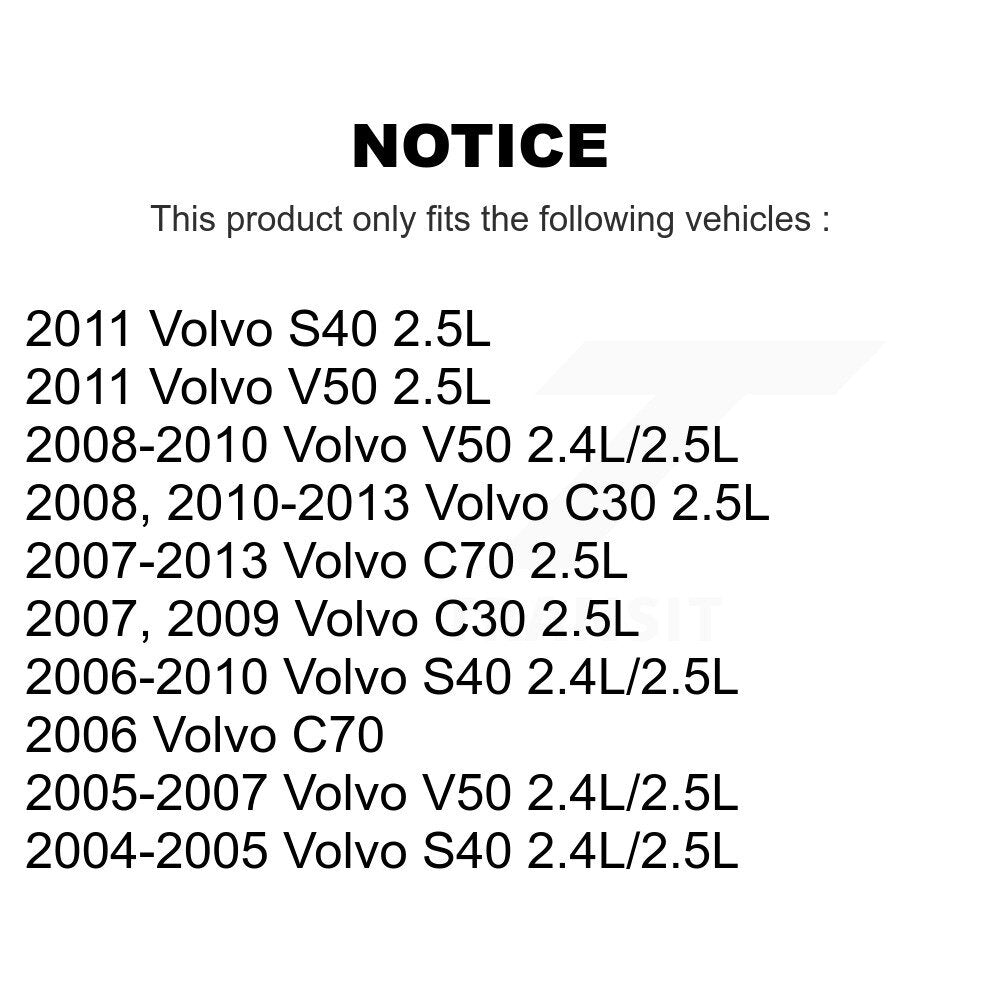 Filtre à air d'habitacle (paquet de 10) pour Volvo S40 C30 V50 C70 K54-100726