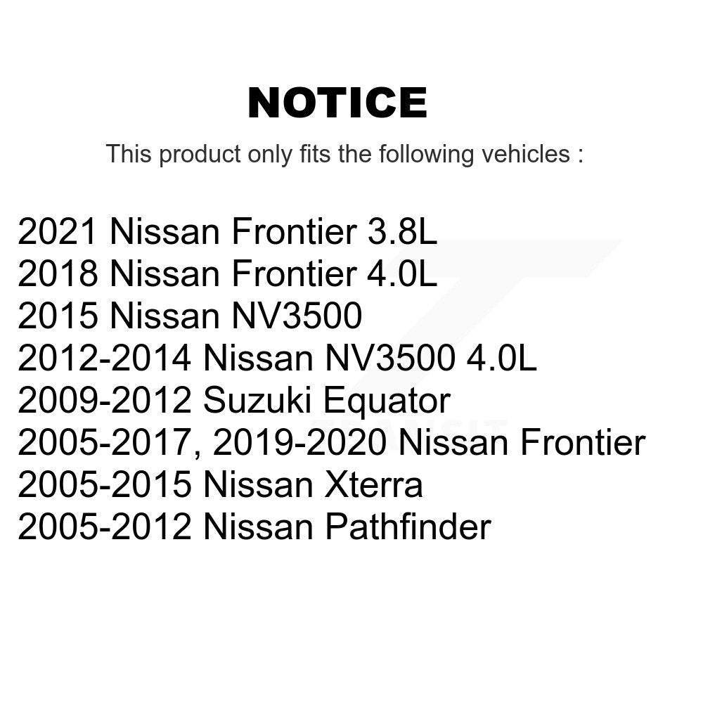 Filtre à air d'habitacle (paquet de 8) pour Nissan Frontier Pathfinder Xterra NV3500 Suzuki