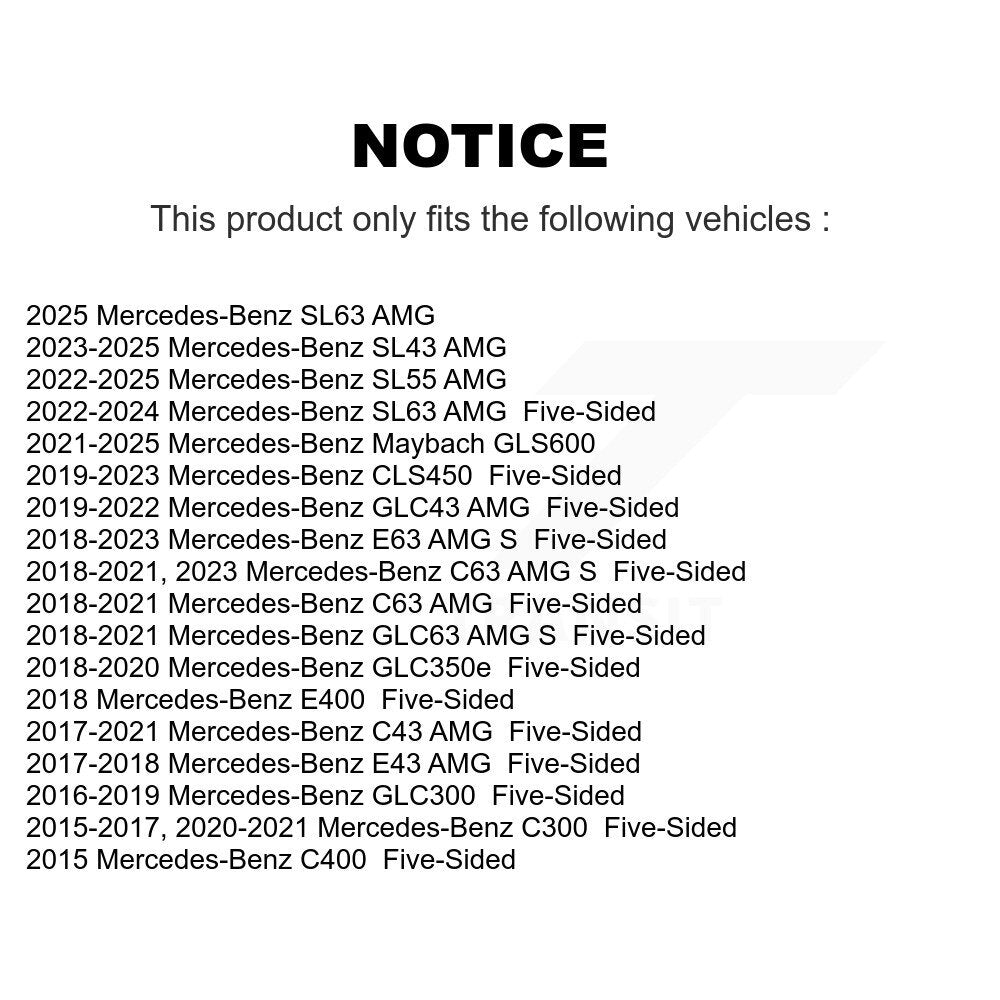 Filtre à air d'habitacle (paquet de 8) pour Mercedes-Benz C300 GLC300 C43 AMG GLC43 C400 E400