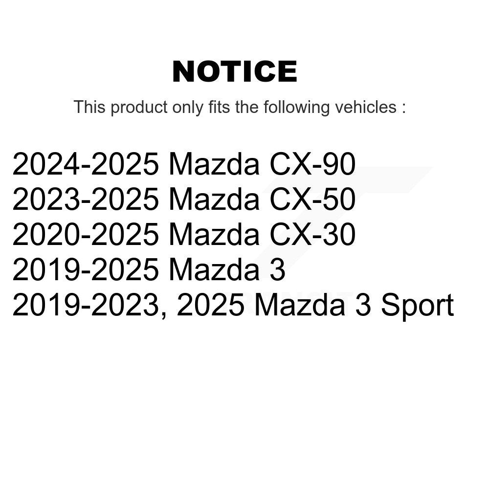 Filtre à air d'habitacle (paquet de 2) pour Mazda 3 CX-30 CX-50 CX-90 Sport K54-101685